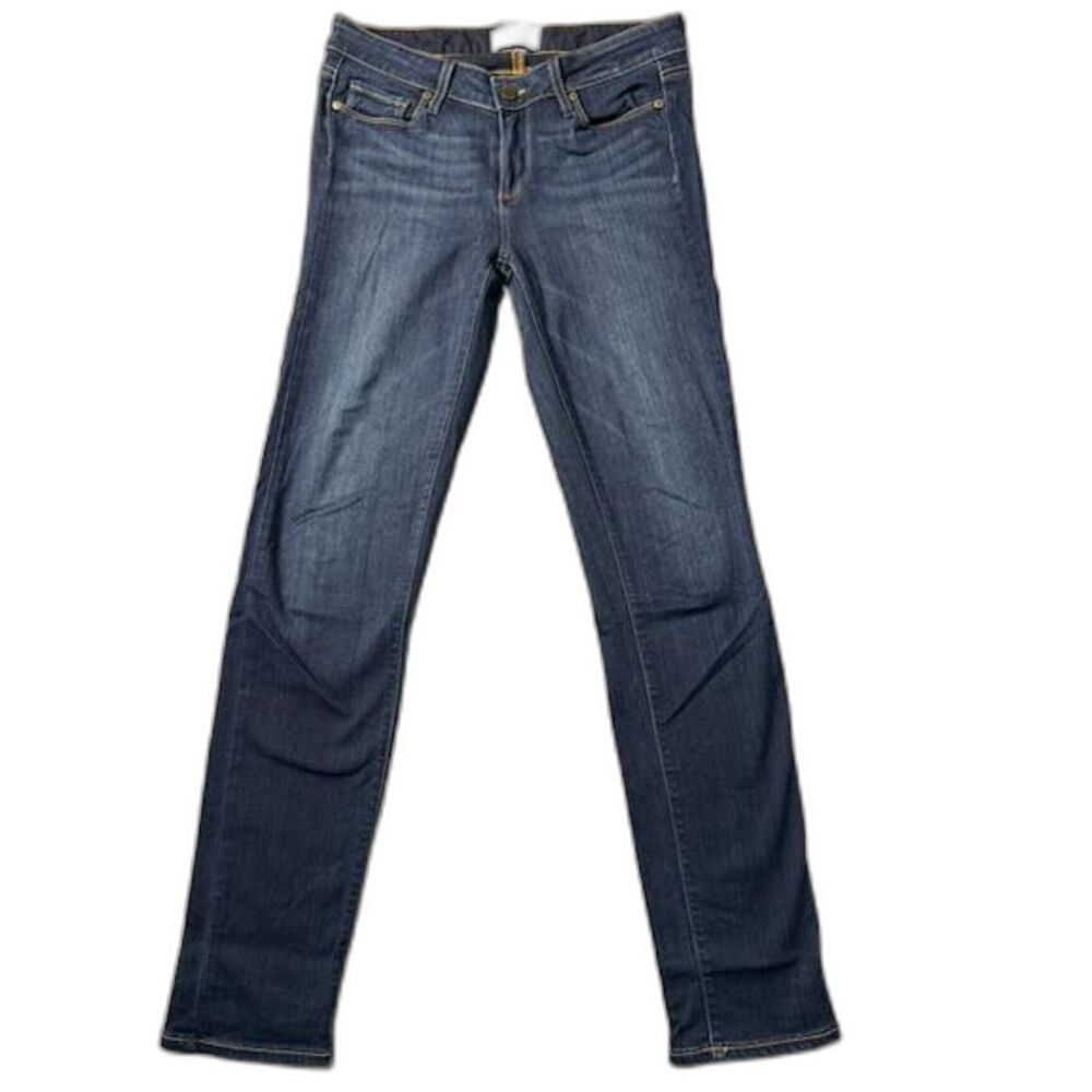 Paige Cindy Skinny Jeans Womens 28 Blue Mid Rise Stretch Denim Dark Wash
